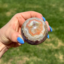 Amethyst & Crazy Lace Agate Polished Sphere Specimen