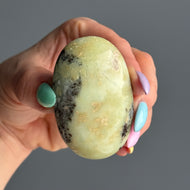 Chrysoprase palm stone crystal specimen – Wholehearted Crystal Creations