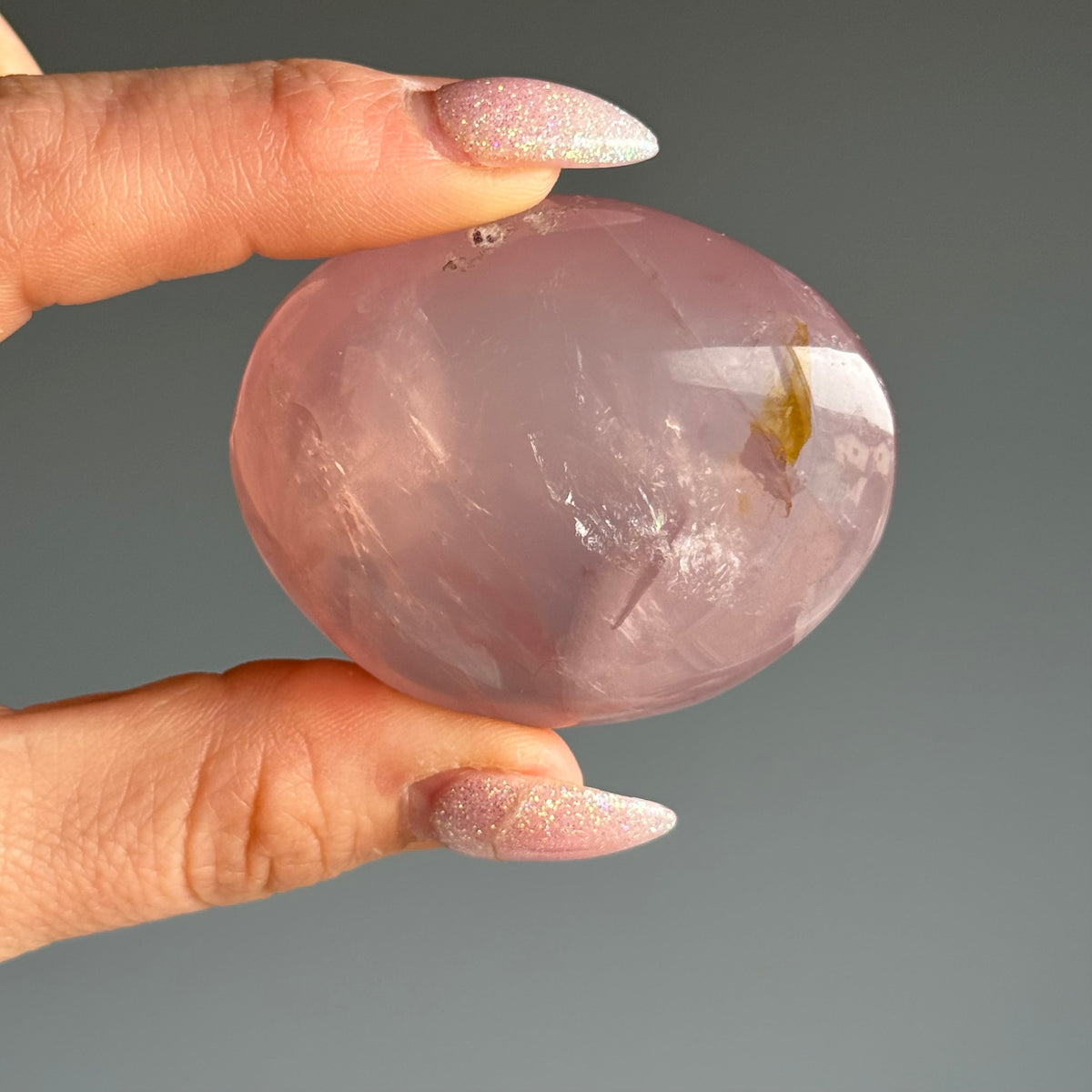 Rose Quartz Palm Stone Specimen (with Asterism) – Wholehearted Crystal Creations