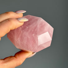 Rose Quartz Faceted Diamond Carving (stand included) Crystal Specimen