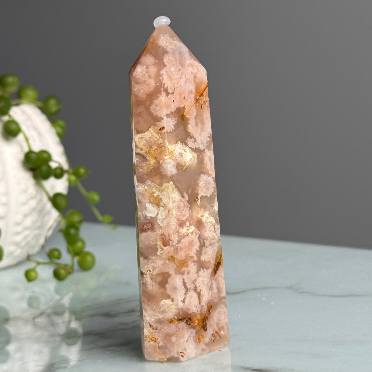 Flower Agate Tower Crystal Specimen – Wholehearted Crystal Creations