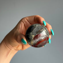 Bloodstone Jasper Polished Crystal Sphere Specimen
