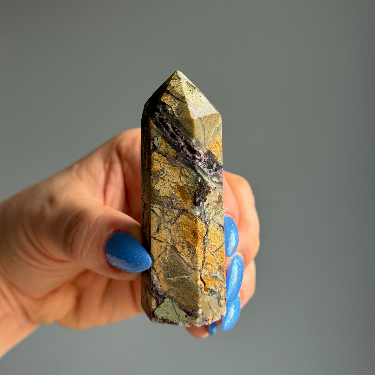 Purple Brecciated Maligano Jasper Tower Crystal Specimen – Wholehearted Crystal Creations