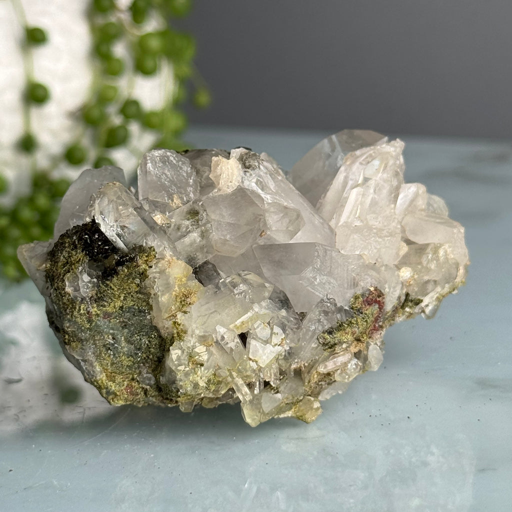 Epidote + Chlorite in Quartz Specimen #11 – Wholehearted Crystal Creations
