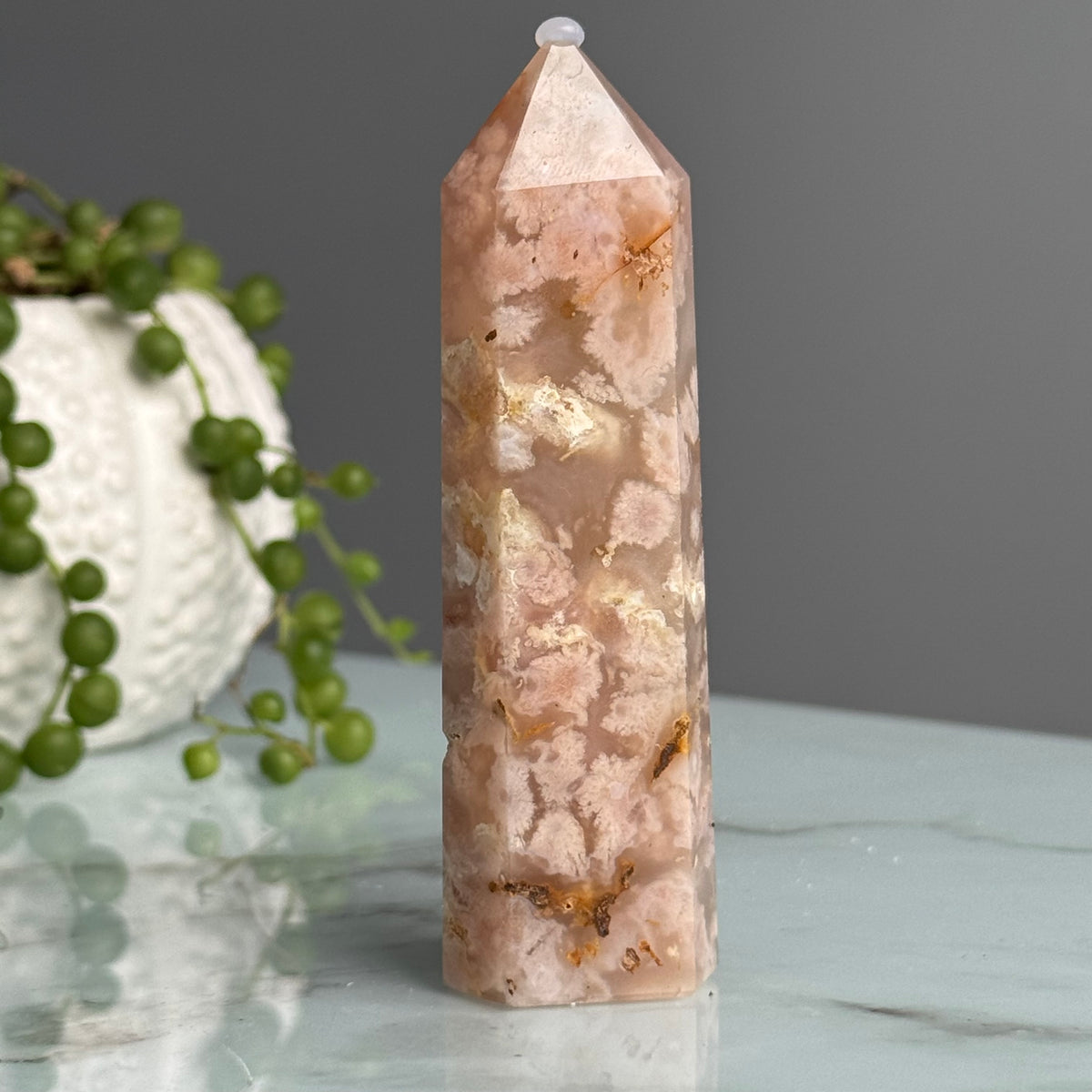 Flower Agate Tower Crystal Specimen – Wholehearted Crystal Creations
