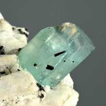 AAA Rare Aquamarine Specimen on Tourmalated Quartz Matrix