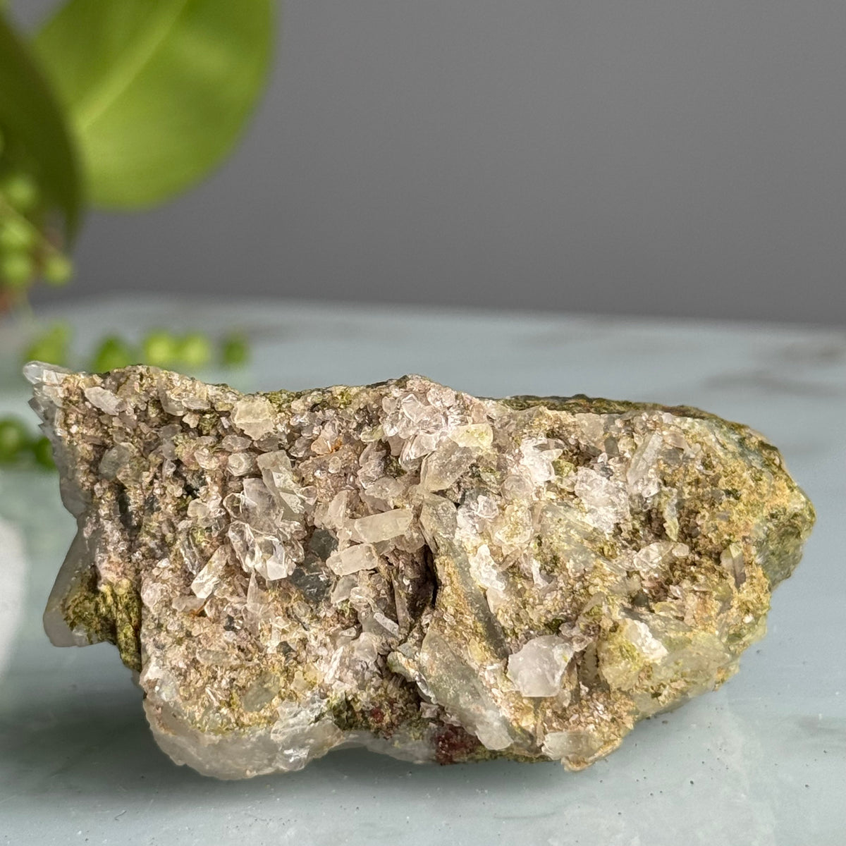 Epidote + Chlorite in Quartz Specimen #11 – Wholehearted Crystal Creations