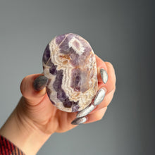 Chevron Amethyst Palm Stone Specimen (UP01)