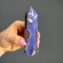 Blue Flower Agate Tower Specimen