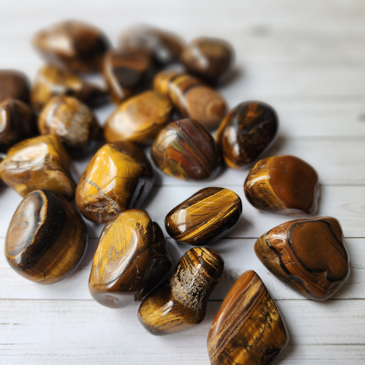Tiger's Eye Large Tumbled Pocket Stone Crystal Specimen – Wholehearted Crystal Creations