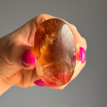 Yellow Fluorite with Agate Heart Carving Specimen (YF25)