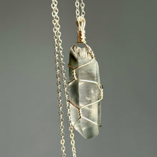 Blue Tara Quartz (raw) Wire-Wrapped Crystal Specimen Necklace