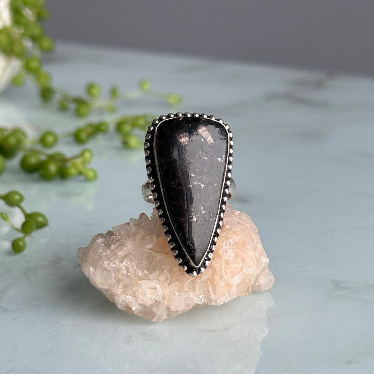 Larvikite Crystal Ring – Wholehearted Crystal Creations