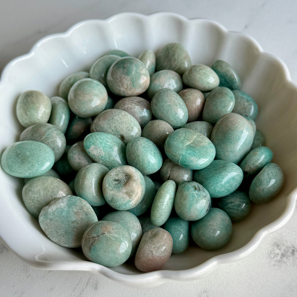 Amazonite (Blush Tone) Tumbled Pocket Stone Crystal Specimen