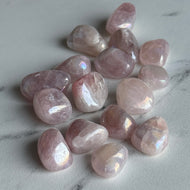 Angel Aura Rose Quartz Tumble Pocket Stone Specimen