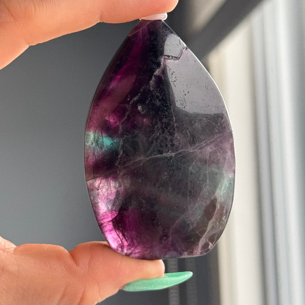 Rainbow Fluorite Flame Crystal Specimen – Wholehearted Crystal Creations