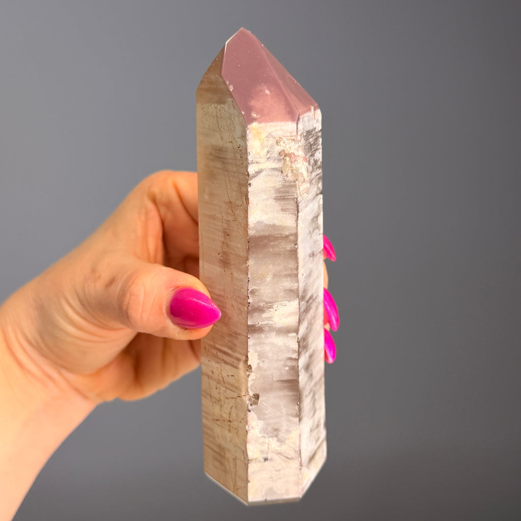 Pink Lithium Quartz (Rare) Crystal Tower Specimen PLQ#33 – Wholehearted Crystal Creations