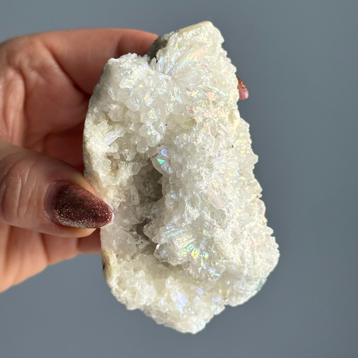 Angel Aura Quartz Cluster Crystal Specimen – Wholehearted Crystal Creations