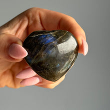 Labradorite Heart Palm Stone Specimen