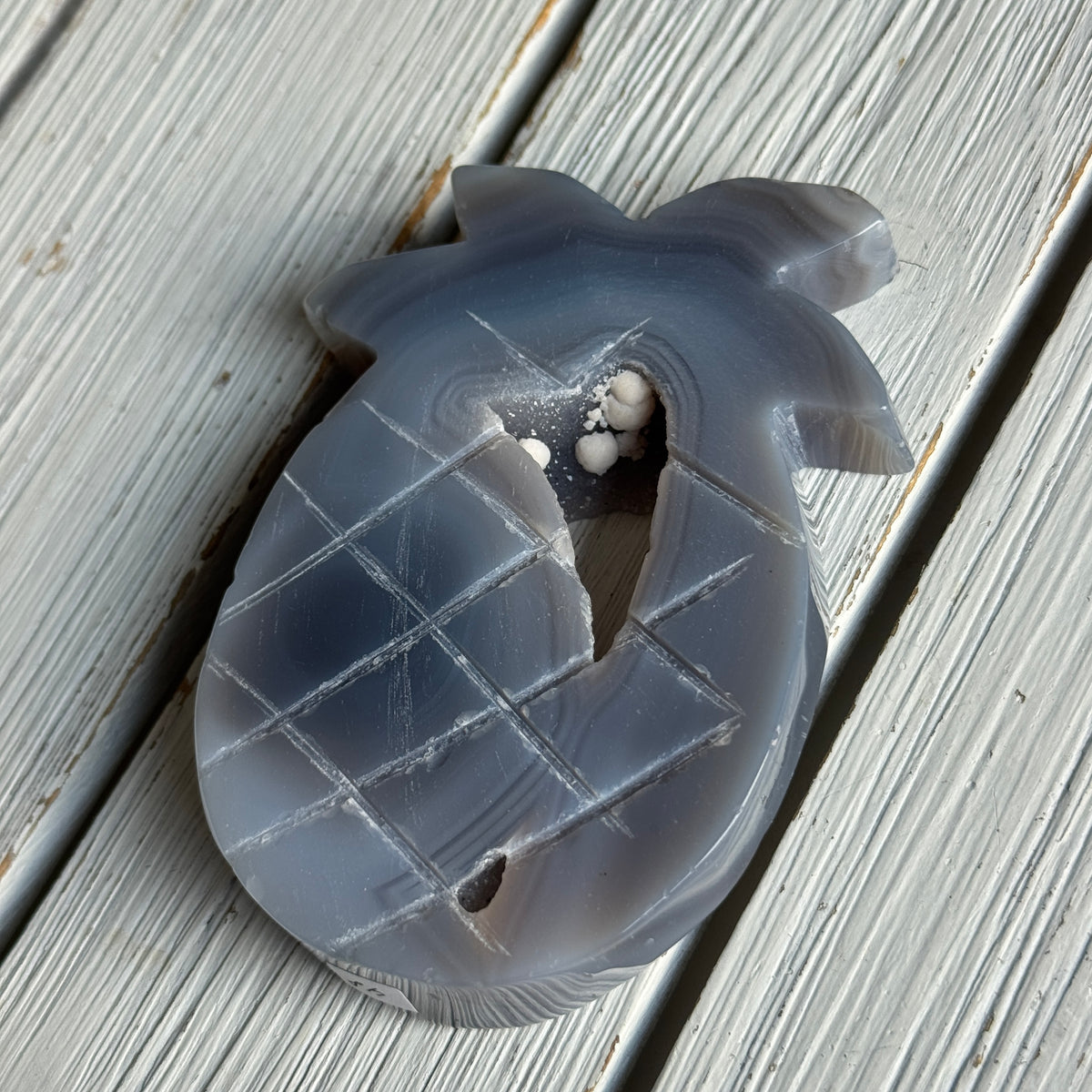 Agate (Druzy) Pineapple Carving Crystal Specimen AC48 – Wholehearted Crystal Creations