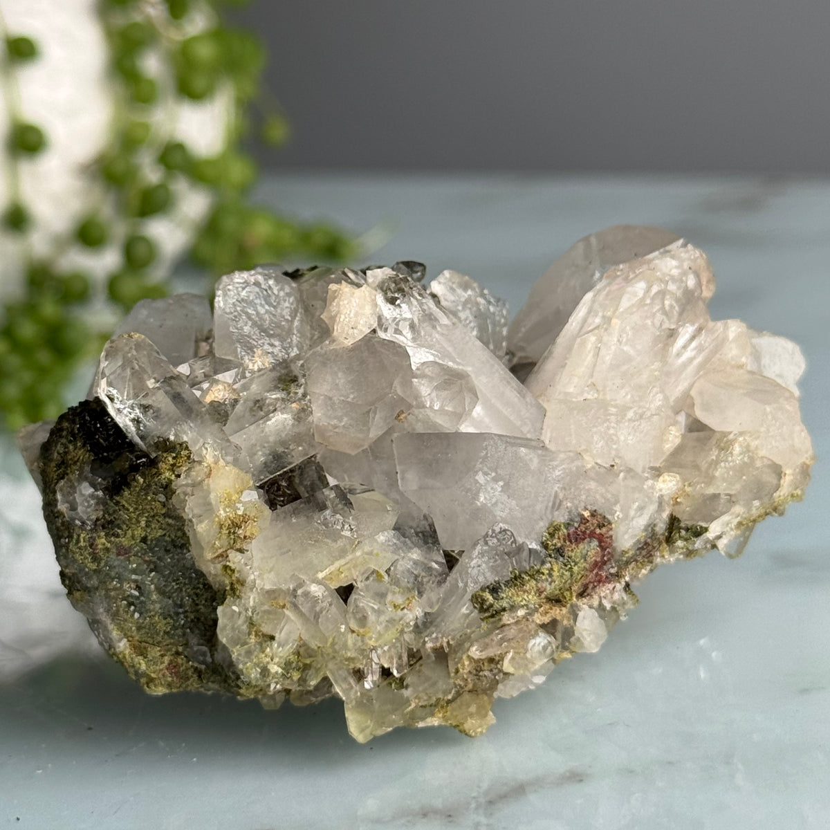 Epidote + Chlorite in Quartz Specimen #11 – Wholehearted Crystal Creations