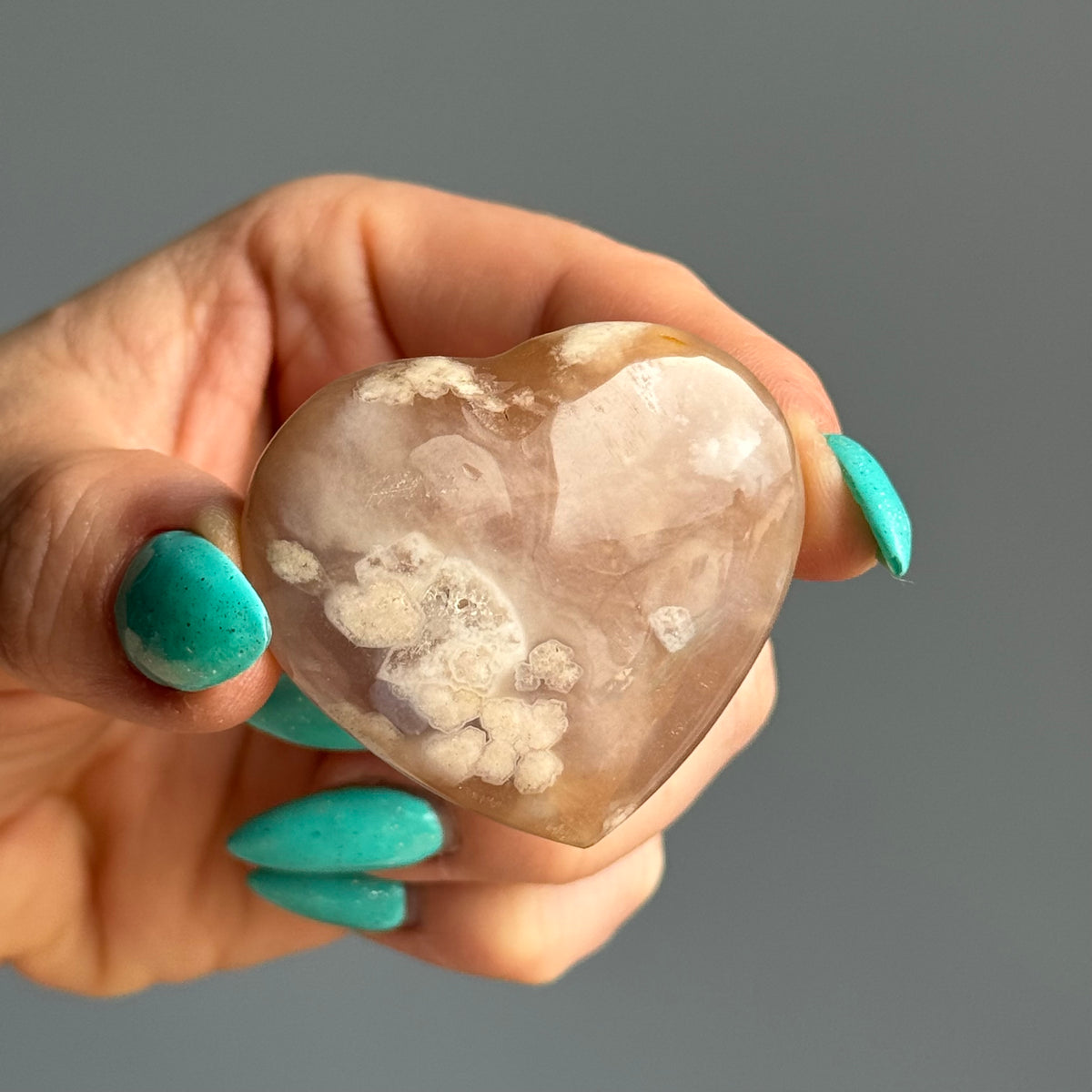 Flower Agate Heart Carving Specimen – Wholehearted Crystal Creations