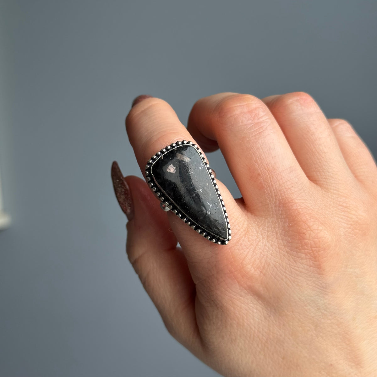 Larvikite Crystal Ring – Wholehearted Crystal Creations