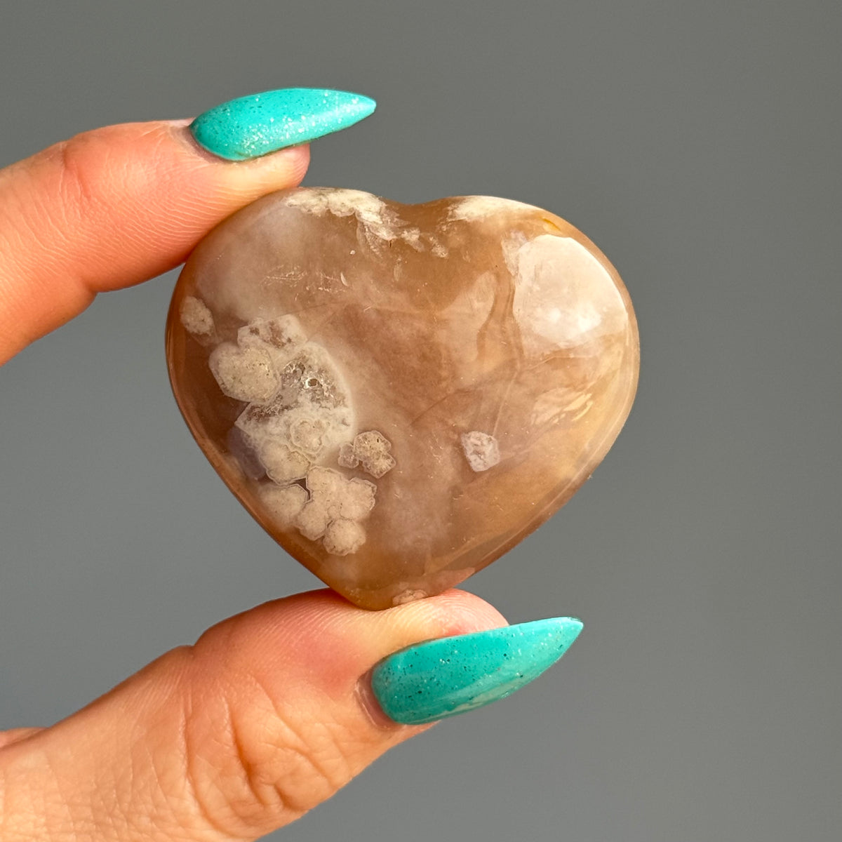 Flower Agate Heart Carving Specimen – Wholehearted Crystal Creations