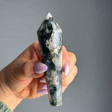 Moss Agate Crystal Wand Specimen – Wholehearted Crystal Creations