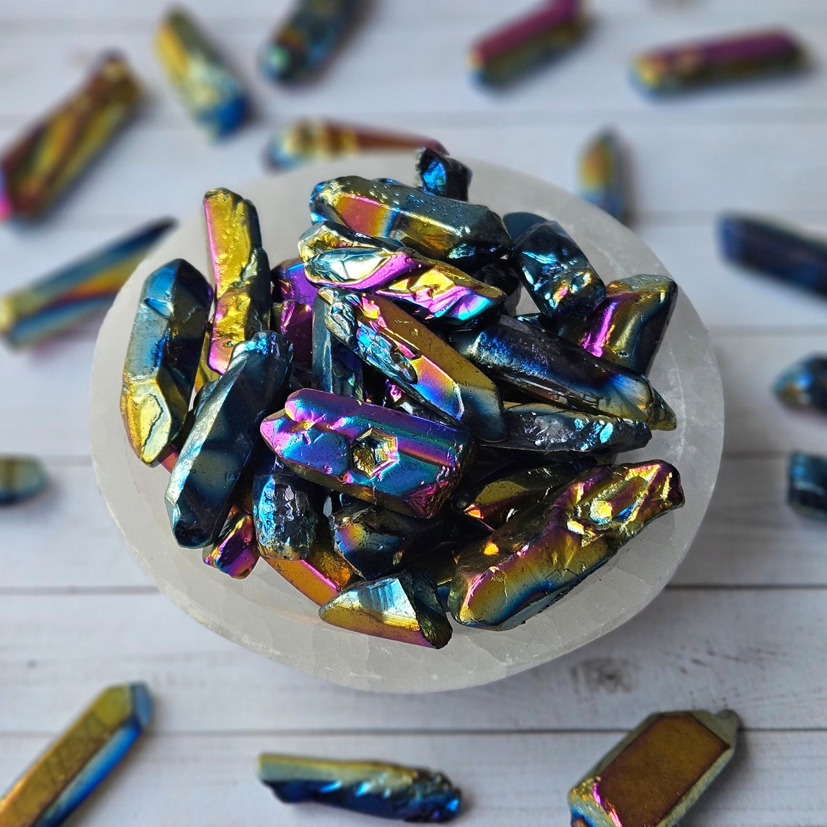 Titanium Aura Quartz Point Pocket Stone Specimen – Wholehearted Crystal Creations