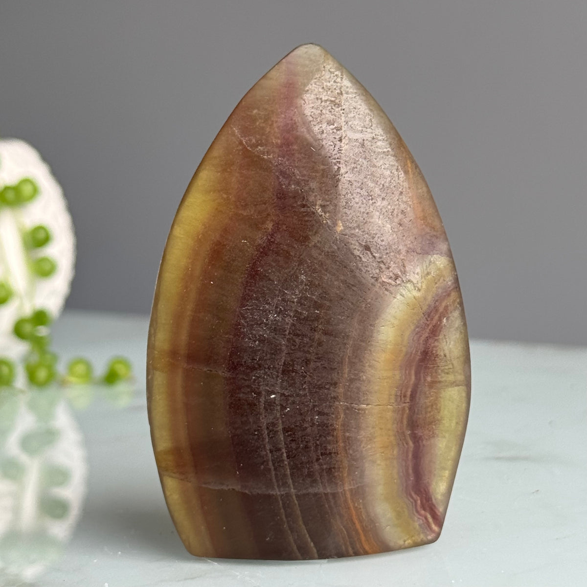 Yellow Purple Fluorite Banded Freeform Crystal Specimen – Wholehearted Crystal Creations