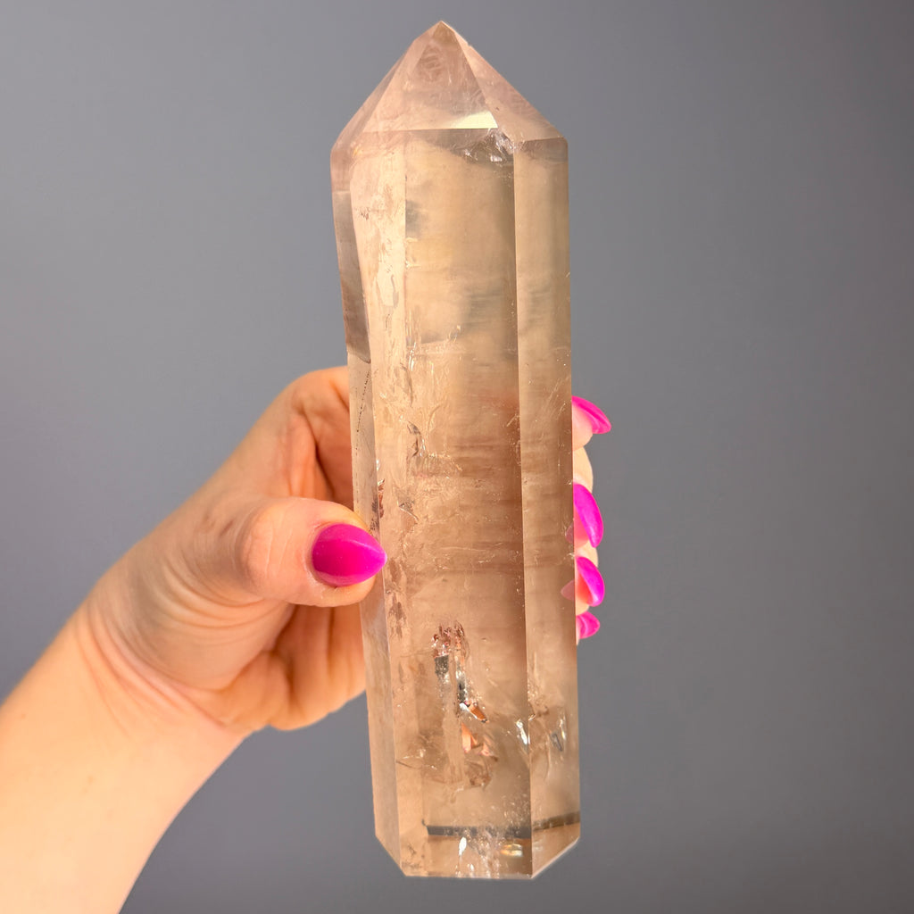 Pink Lithium Quartz (Rare) Crystal Tower Specimen PLQ#32 – Wholehearted Crystal Creations