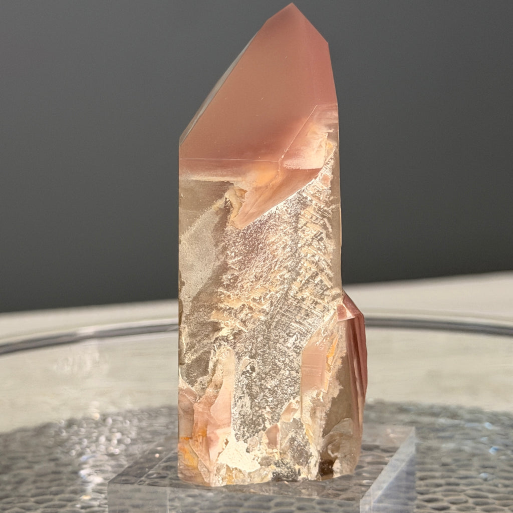 Pink Lithium Quartz (Rare) Crystal Tower Specimen PLQ#40 – Wholehearted Crystal Creations