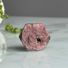 Ruby hexagon crystal specimen — alternate view