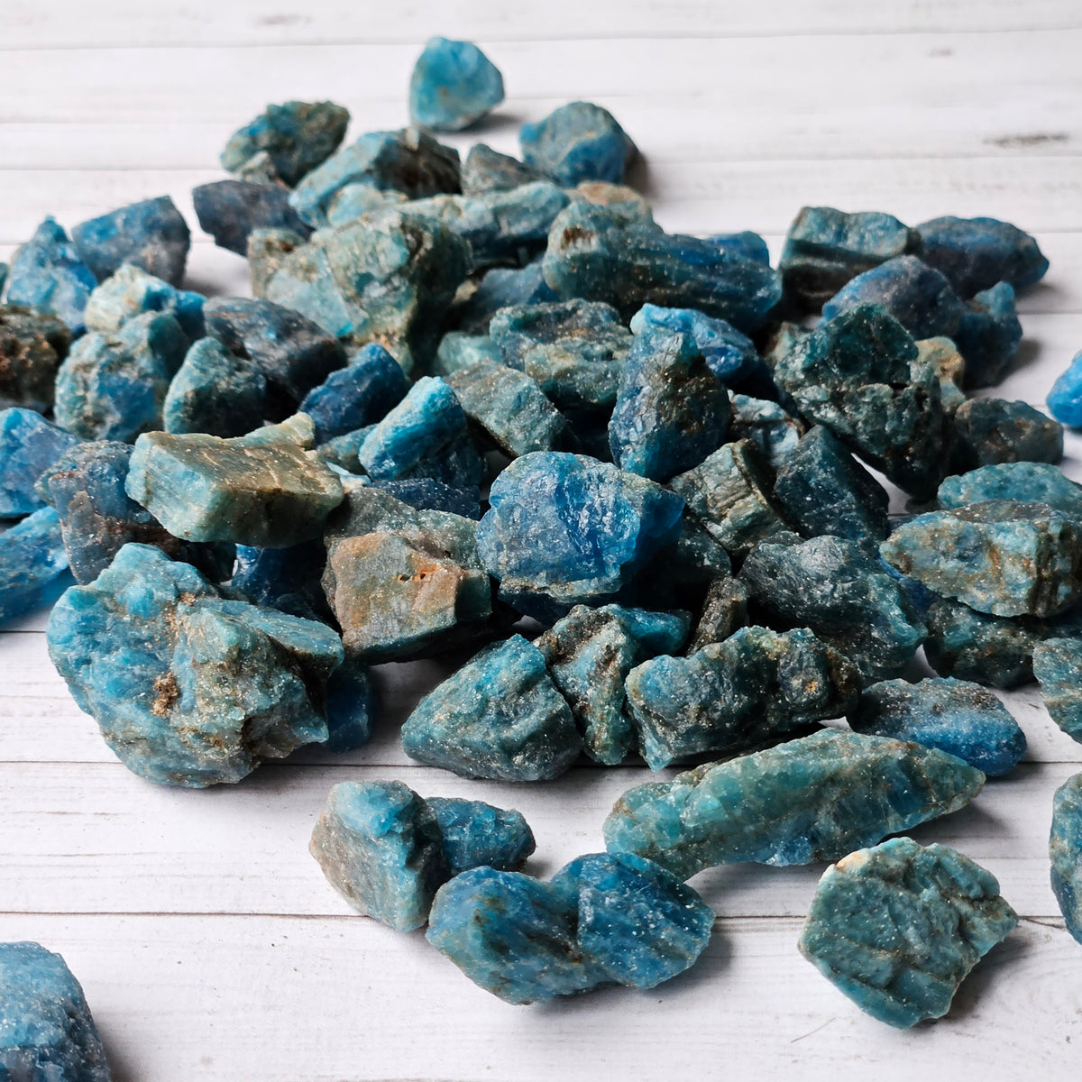 Raw Blue Apatite Pocket Stone Specimen Small – Wholehearted Crystal Creations