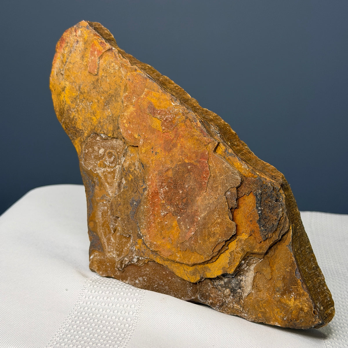Tiger's Eye raw crystal specimen side view