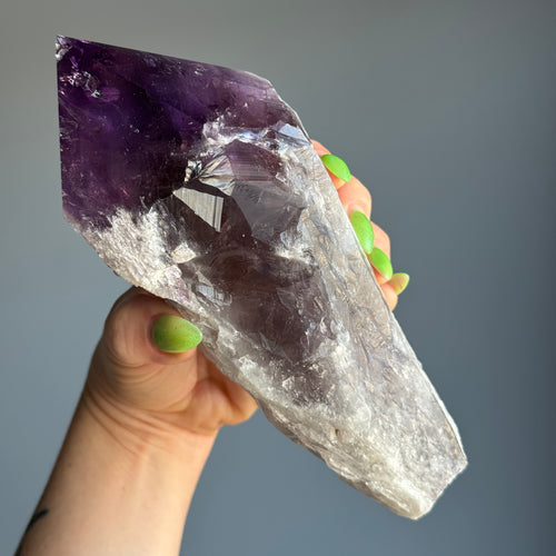 Amethyst (Elestial Dragon’s Tooth) Crystal Specimen AS333 – Wholehearted Crystal Creations