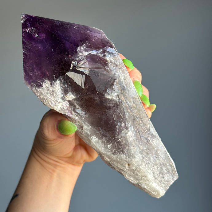 Amethyst (Elestial Dragon’s Tooth) Crystal Specimen AS333
