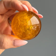 Yellow Fluorite & Mica Crystal Sphere Specimen
