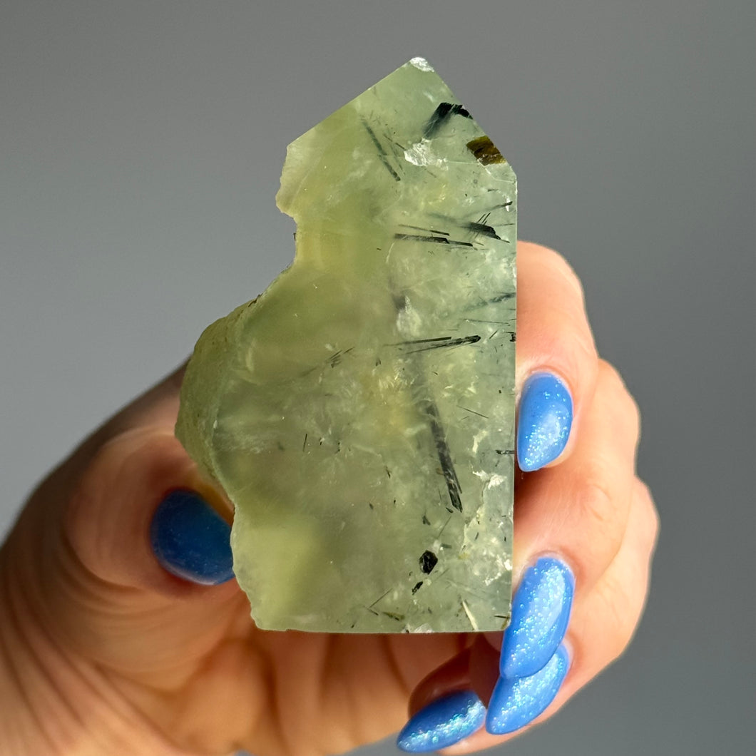 Prehnite with Epidote Crystal Tower Specimen – Wholehearted Crystal Creations