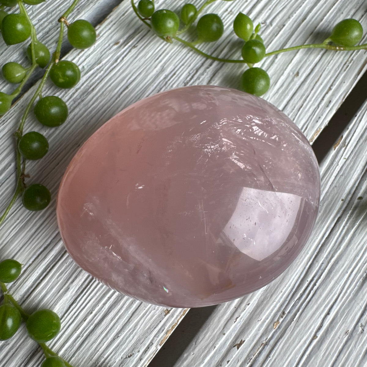 Rose Quartz Palm Stone Specimen (with Asterism) – Wholehearted Crystal Creations
