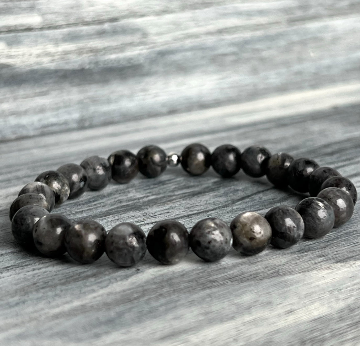 Larvikite Black Labradorite Stretch Bracelet – Wholehearted Crystal Creations