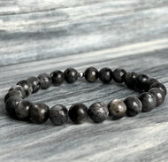 Larvikite Black Labradorite Stretch Bracelet – Wholehearted Crystal Creations