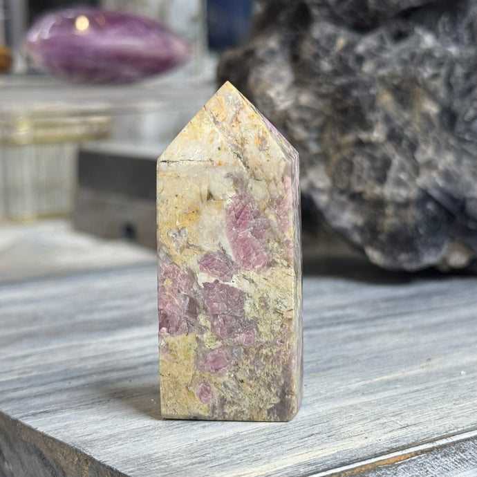 Pink Tourmaline Tower Specimen
