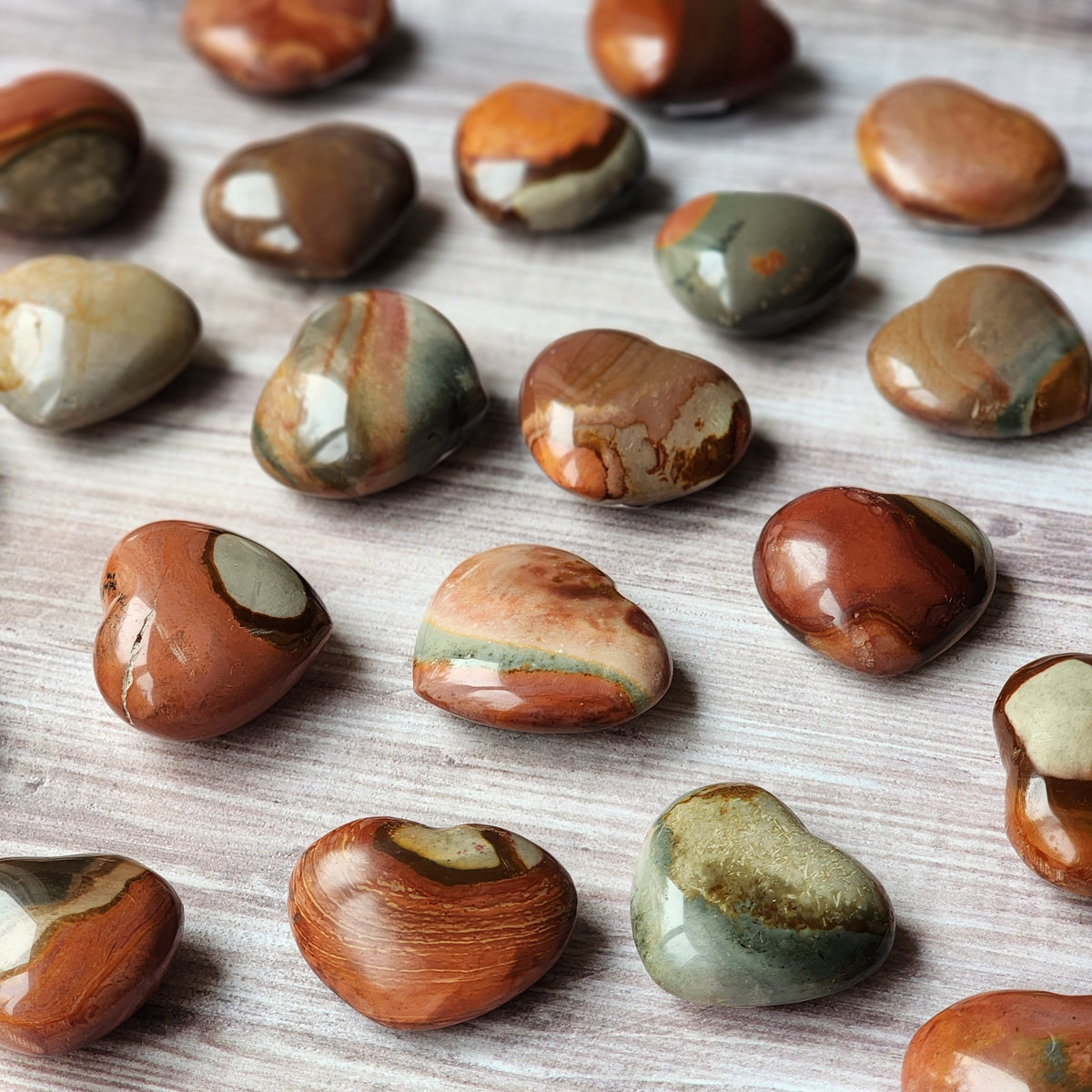 Medium Polychrome Jasper Heart Crystal Specimen – Wholehearted Crystal Creations
