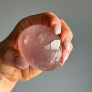 Rose Quartz Palm Stone Specimen (with Asterism) – Wholehearted Crystal Creations