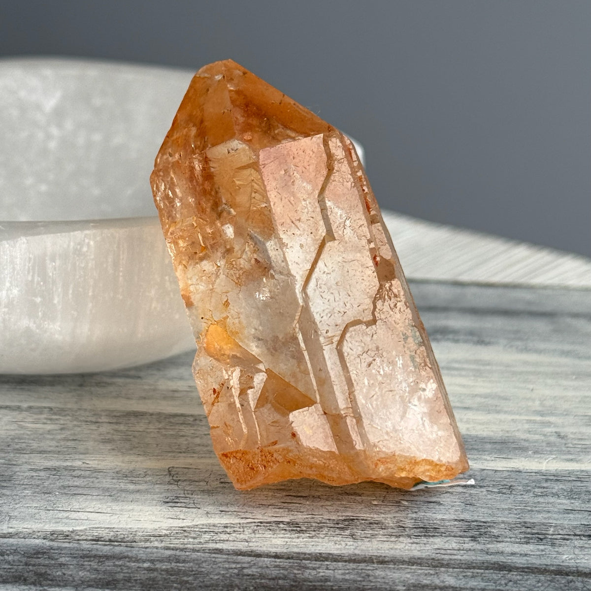 Tangerine Quartz Point Crystal Specimen – Wholehearted Crystal Creations