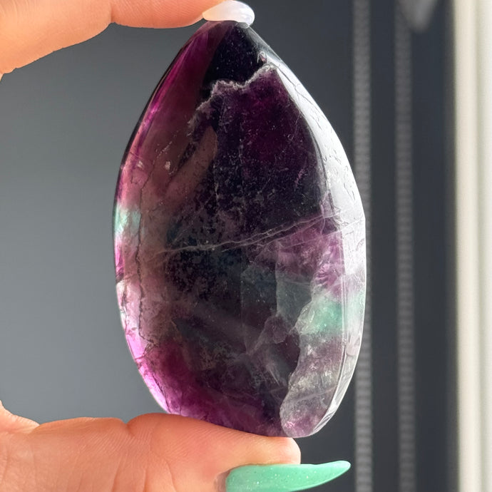 Rainbow Flourite Flame Specimen