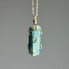 Aquamarine Beryl (A Grade) Wire Wrapped Necklace