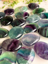Rainbow Fluorite Palm Stone Specimen